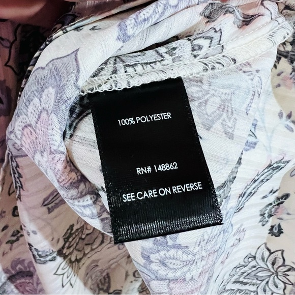 Torrid Stripe Satin Surplice Long Sleeve Fortune Paisley Dew Print Blouse Size 3 - Picture 11 of 11